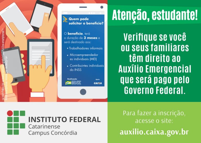 Auxílio Emergencial Do Governo Federal Pode Atender Estudantes Do IFC E ...